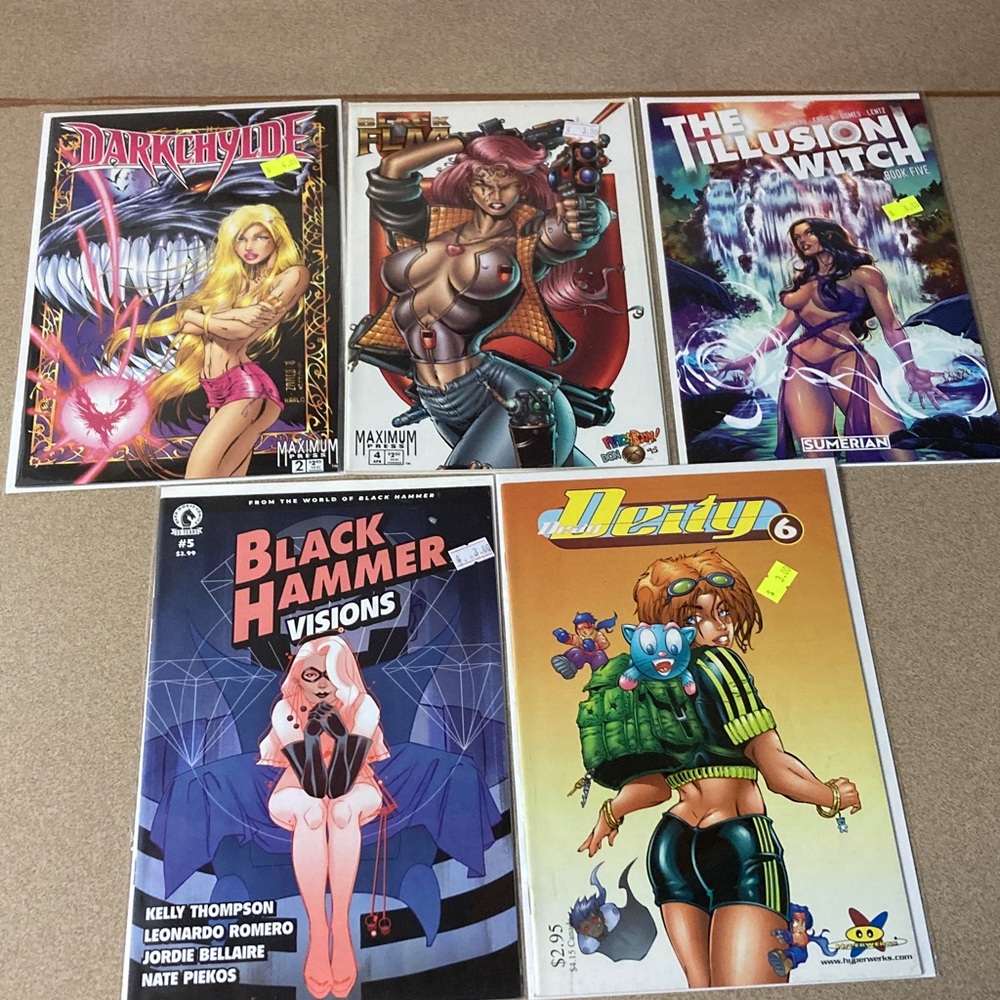 Lot of 5 Colorful Comic Books - Various Covers